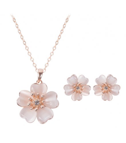 SET472 - Small fresh flower necklace earrings